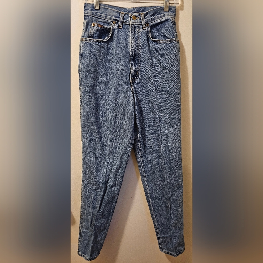 Vintage Chic Jeans High Rise Mom Cotton Blue Women's Size 8 Tall